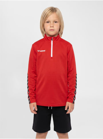 Hummel Halbreißverschluss Sweatshirt Hmlauthentic Kinder in TRUE RED