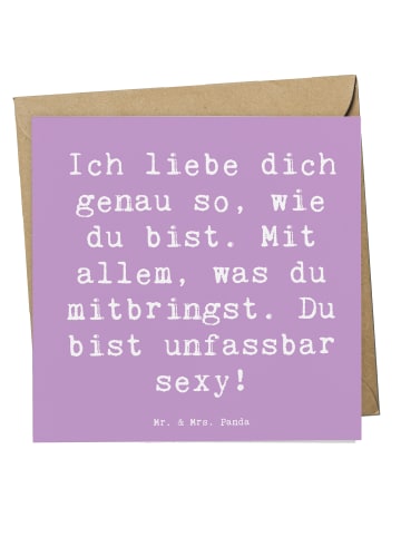 Mr. & Mrs. Panda Grußkarte Spruch Sinnlichkeit lieben mit Spruch in Lavendeltraum