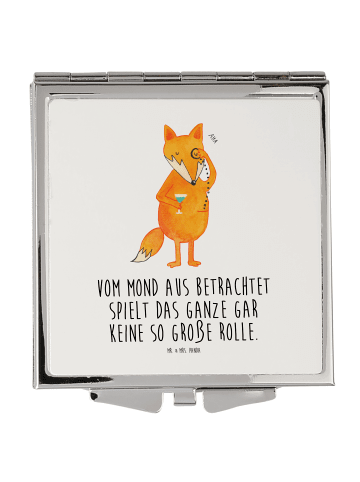 Mr. & Mrs. Panda Kosmetikspiegel Fuchs Lord mit Spruch in Weiß