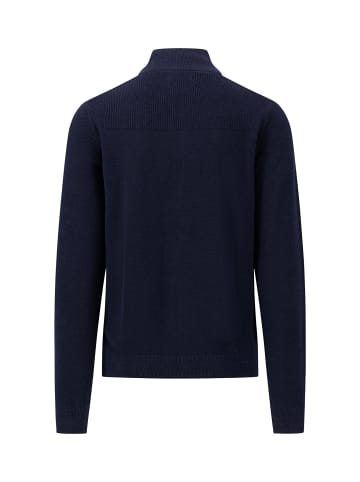 FYNCH-HATTON Strick-Cardigan mit Stehkragen in Navy