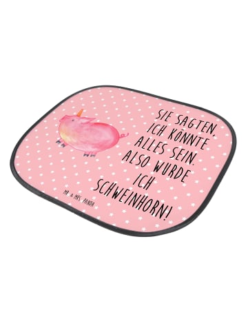 Mr. & Mrs. Panda Sonnenschutz Auto Einhorn Schwein mit Spruch in Rot Pastell