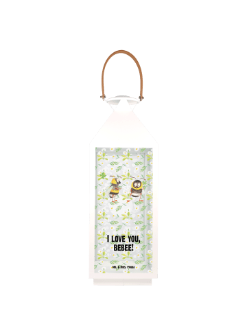 Mr. & Mrs. Panda Teelichthalter Bienen Paar mit Spruch in Transparent