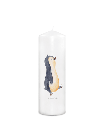 Mr. & Mrs. Panda Kerze Pinguin mHerzieren ohne Spruch in Weiß
