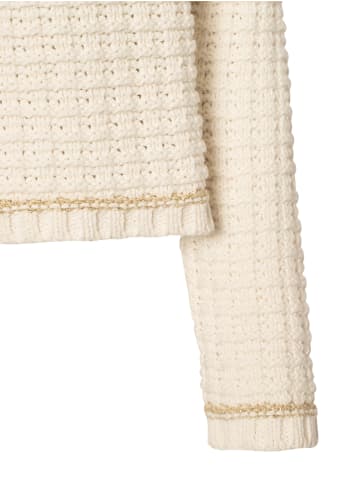 Rich & Royal Strickjacke in weiß gold - 0001