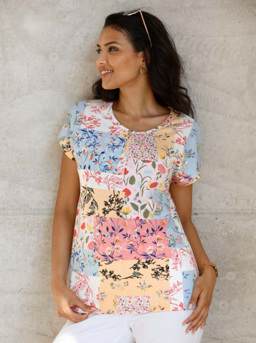 Sieh an! Kurzarm-Shirt in mint-rosé-bedruckt