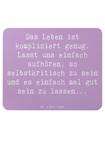 Mr. & Mrs. Panda Mouse Pad Spruch Selbstzweifel Abschalten mit S... in Lavendeltraum