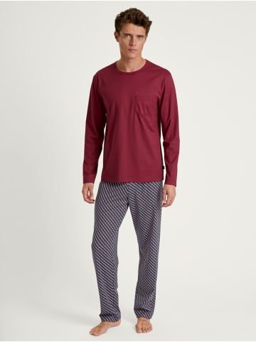 Calida Pyjama lang für Herren in rot