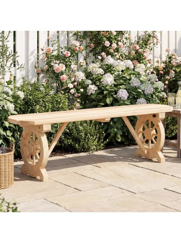 COSTWAY Gartenbank 2 Sitzer 120cm in Beige