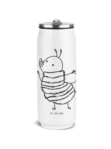 Mr. & Mrs. Panda Sportflasche Hummel flauschig ohne Spruch in Weiß