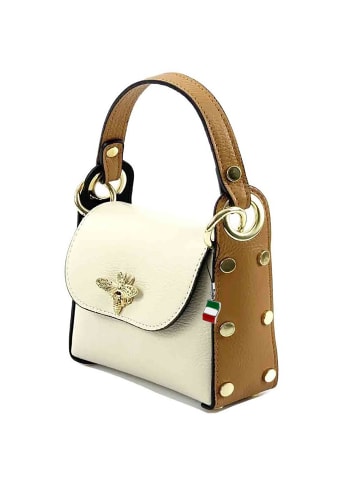Florence Umhängetasche Leder beige, tan ca. 19cm