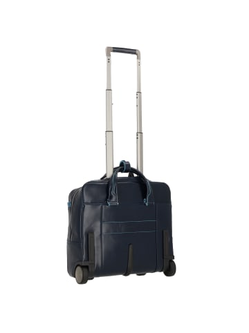 Piquadro Blue Square 2-Rollen Businesstrolley Leder 36 cm Laptopfach in night blue