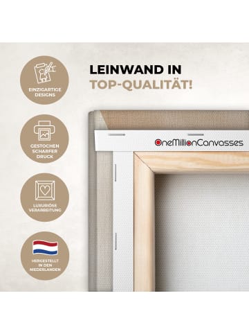 MuchoWow Leinwand Bilder Sandfarben