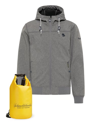 Schmuddelwedda Blouson + Tagesrucksack - Set in Grau Melange AOP