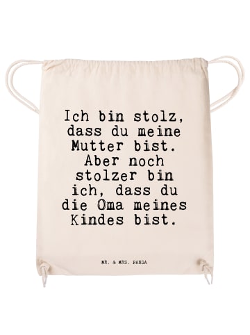 Mr. & Mrs. Panda Stoffbeutel Ich bin stolz, dass... mit Spruch in Creme