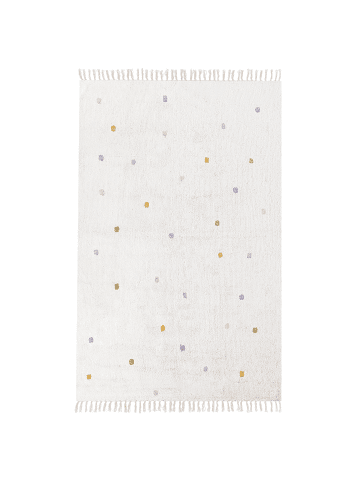 Beliani Kurzflor ASTAF in Weiß - (W) 140 x (L) 200 cm