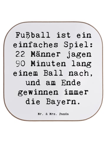 Mr. & Mrs. Panda Tassen Untersetzer Spruch Fußball Bayern mit Sp... in Weiß