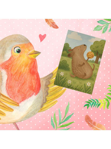 Mr. & Mrs. Panda Klappkarte Hund Keks Design ohne Spruch in Weiß