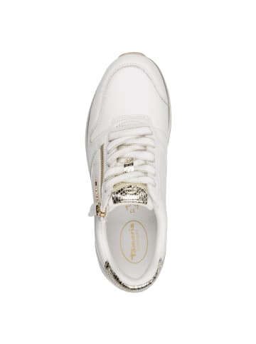 Tamaris WIDE FIT Sneaker in WHITE/GOLD