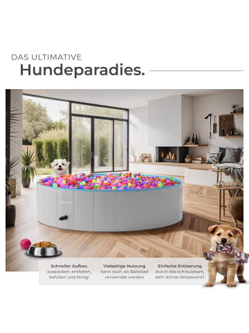 tectake Hundebadewanne Nele, faltbar, mit Schlauchanschluss