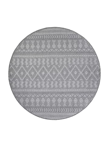 KADIMA DESIGN Teppich Kurzflor Rauten Wohnzimmer in Grau