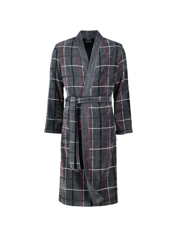 Cawö Cawö Bademäntel Herren Kimono Karo 4853 anthrazit-rot - 79 in anthrazit-rot - 79