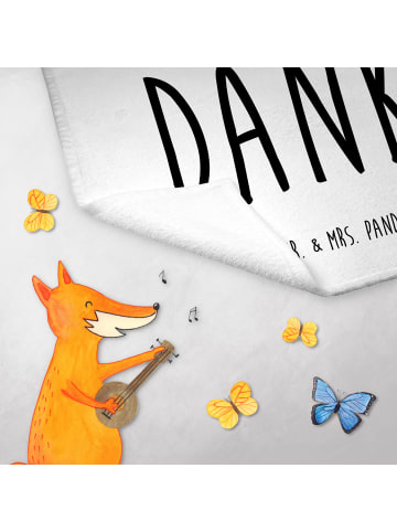 Mr. & Mrs. Panda Gästetuch Bär Dankbar mit Spruch in Weiß