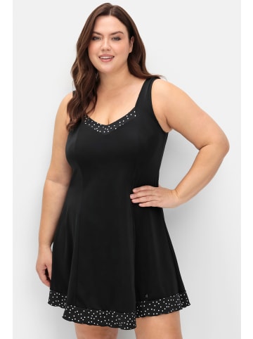 sheego Badekleid in schwarz gepunktet