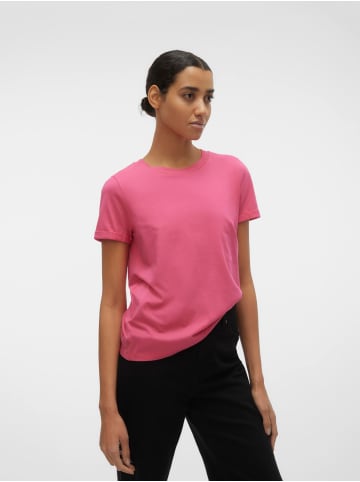 Vero Moda 2er Pack Basic T-Shirt VMPAULA in Blau-Rot