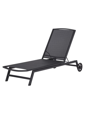 ebuy24 Sonnenliege Stara Schwarz 200 x 63 cm