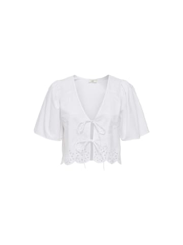 JDY Halbarmbluse in Bright White