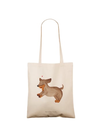 Mr. & Mrs. Panda Uni Tasche Hund Dackel ohne Spruch in Creme