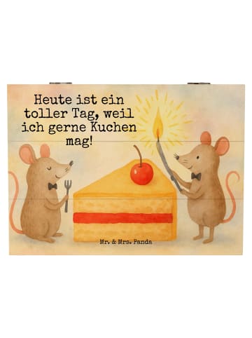 Mr. & Mrs. Panda Geschenkbox Mäuse Kuchen Design mit Spruch in Weiß