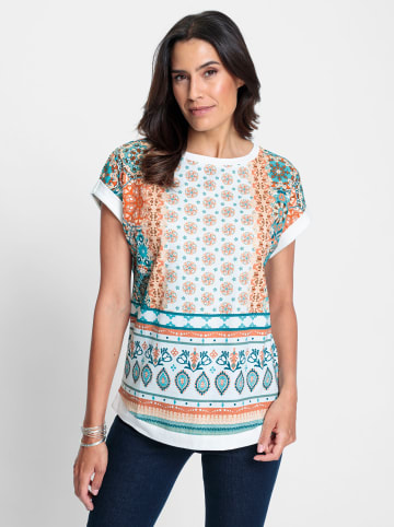 WITT WEIDEN Shirt in apricot-salbei-bedruckt