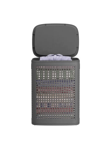 SONGMICS Wäschekorb Dennys in Dunkelgrau - (B)33 x (H)57 x (T)42.5 cm