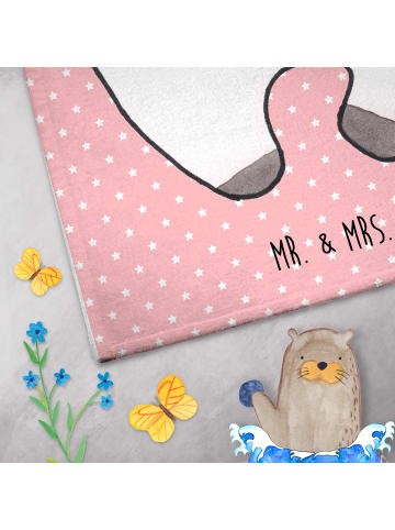 Mr. & Mrs. Panda Handtuch Einhorn Herz ohne Spruch in Rot Pastell