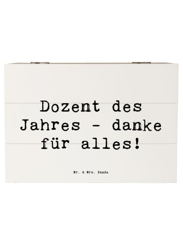 Mr. & Mrs. Panda Box Spruch Dozent des Jahres mit Spruch in Weiß
