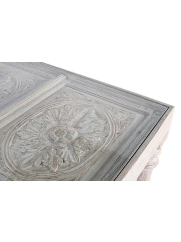 Giner y Colomer Rechteckiger handgeschnitzter Esstisch aus Mangoholz 220 cm in White