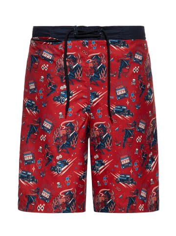 King Kerosin King Kerosin Badeshorts Rockabilly Devil in rot