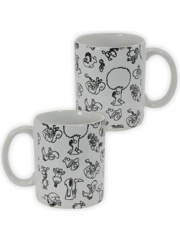 Ralph Ruthe Ralph Ruthe Tasse - Allover Print Wimmel Kaffeetasse Becher 320 ml in weiß
