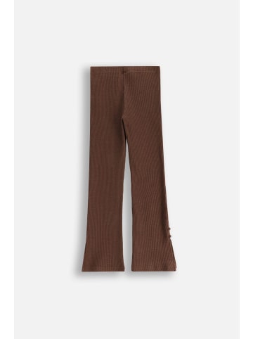 Coccodrillo Gerippte Leggings mit langem Hosenbein in braun