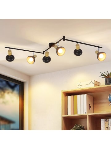 ZMH Deckenleuchte in schwarz 6-flammige E14 Vintage Metall Deckenspots