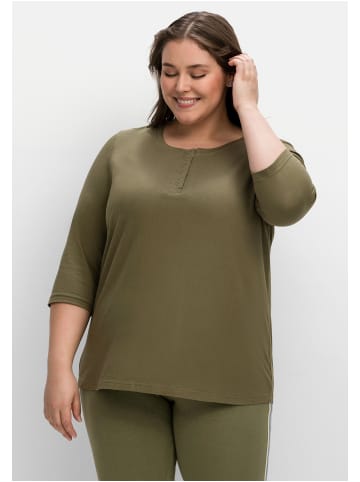 sheego Shirt in khaki