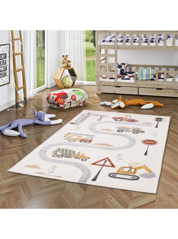 Pergamon Kinderteppich Maui Kids Baustelle in bunt
