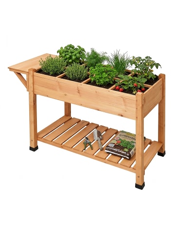 relaxdays Hochbeet in Orange - (B)128 x (H)81 x (T)56 cm