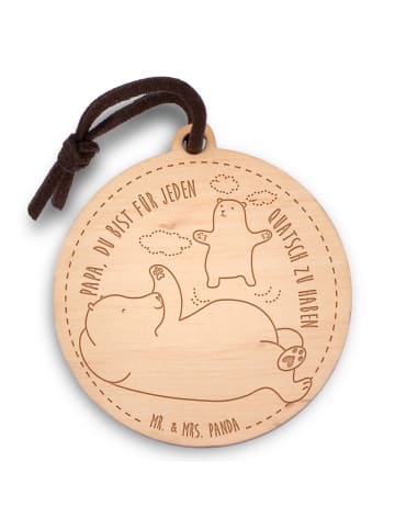 Mr. & Mrs. Panda Schlüsselanhänger Bär Papa und Kind ohne Spruch in Braun