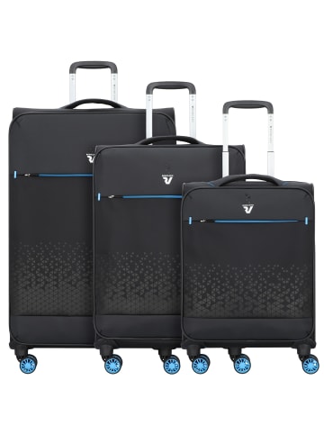 Roncato Crosslite 4 Rollen Kofferset 3-teilig mit Dehnfalte in nero