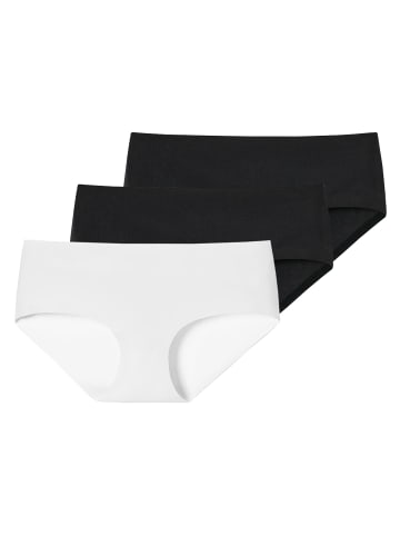 Schiesser Panty 3er Pack in Schwarz/Schwarz/Weiß