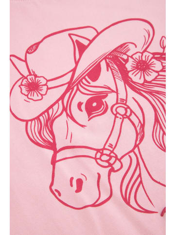 Coccodrillo T-Shirt mit kurzen Ärmeln in gedämpftes Rosa