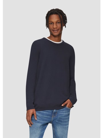 QS Strickpullover langarm in Blau