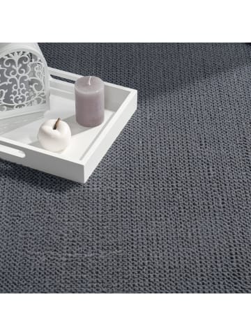 KADIMA DESIGN Teppich Kurzflor Unifarben Wohnzimmer in Anthrazit